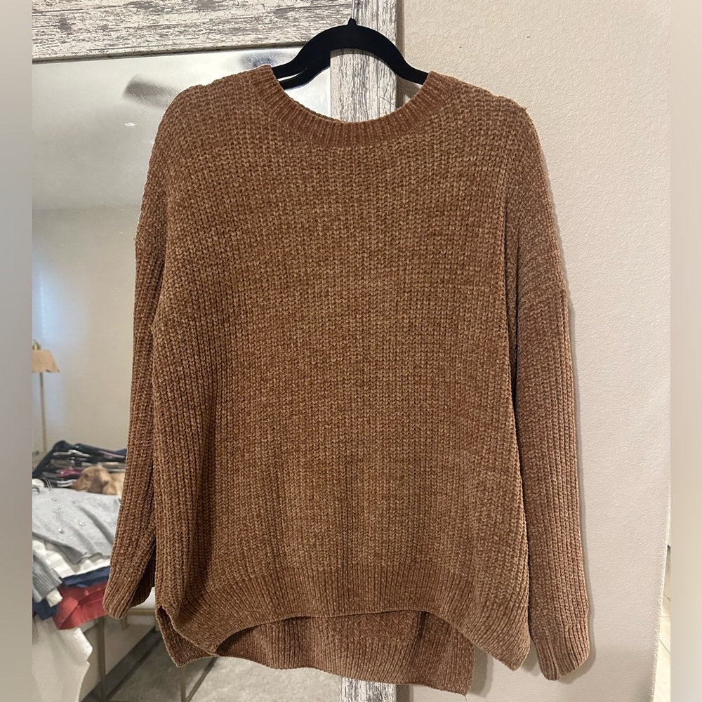 Wishlist Warm Tan Crew Neck Sweater